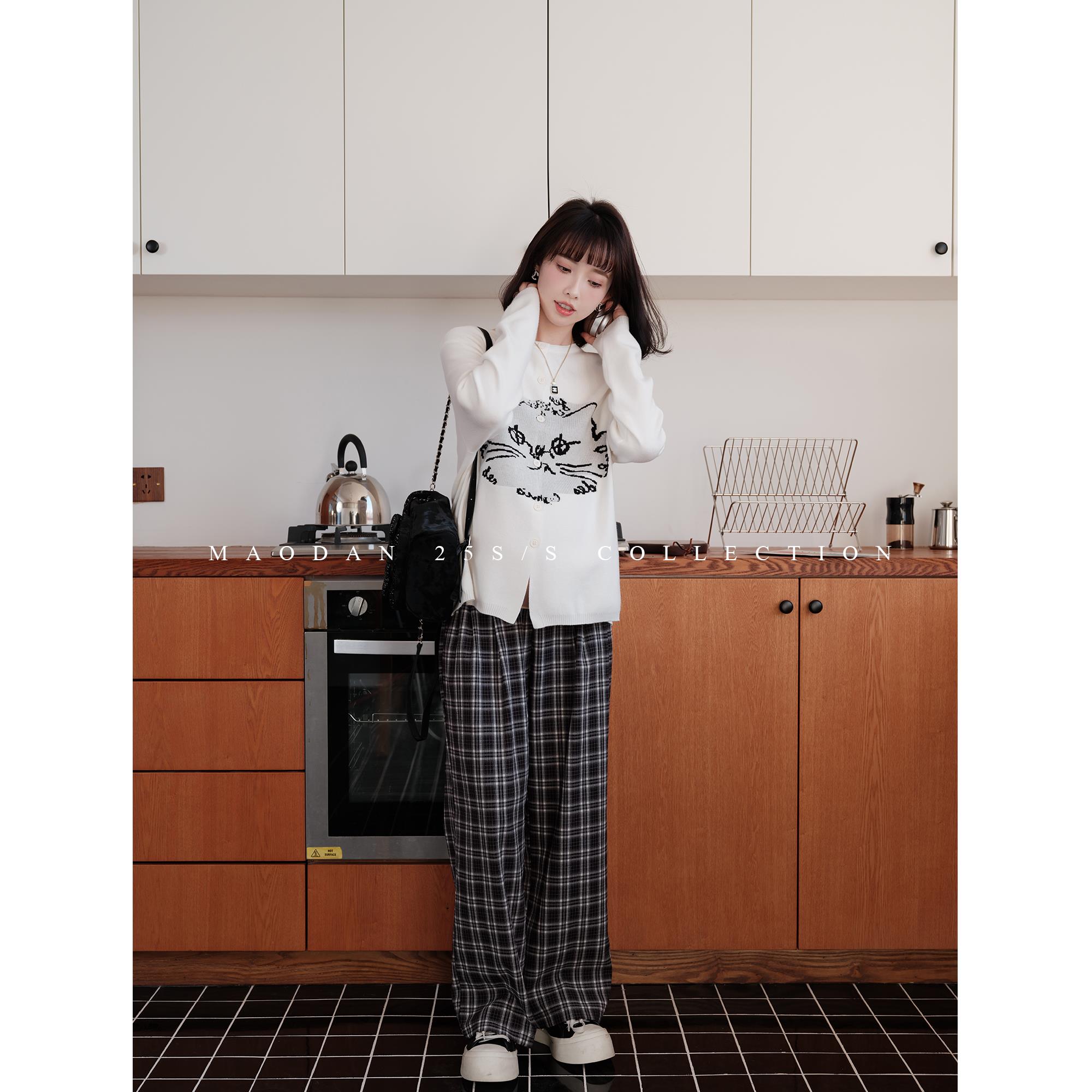 【黑喵格调】娜娜的孕期穿搭孕妇装2025新款休闲直筒裤阔腿宽松裤