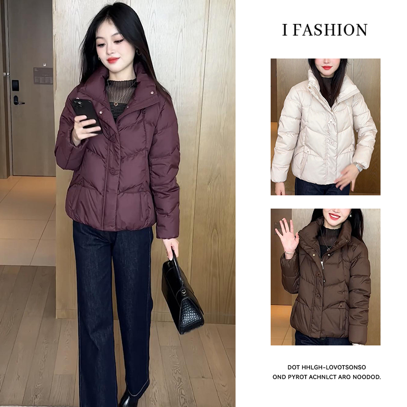 小个子时尚宽松短款棉服女2025年冬季新款百搭加厚保暖面包服外套