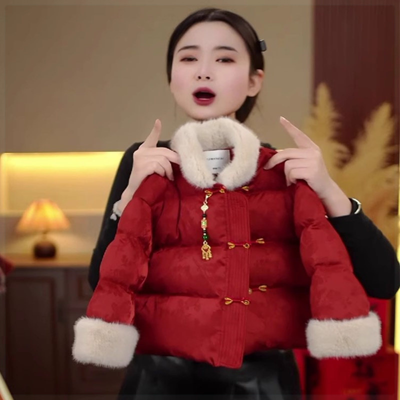 国风新款冬季儿童时尚汉服新中式设计国风加厚保暖梅兰竹菊拜年服