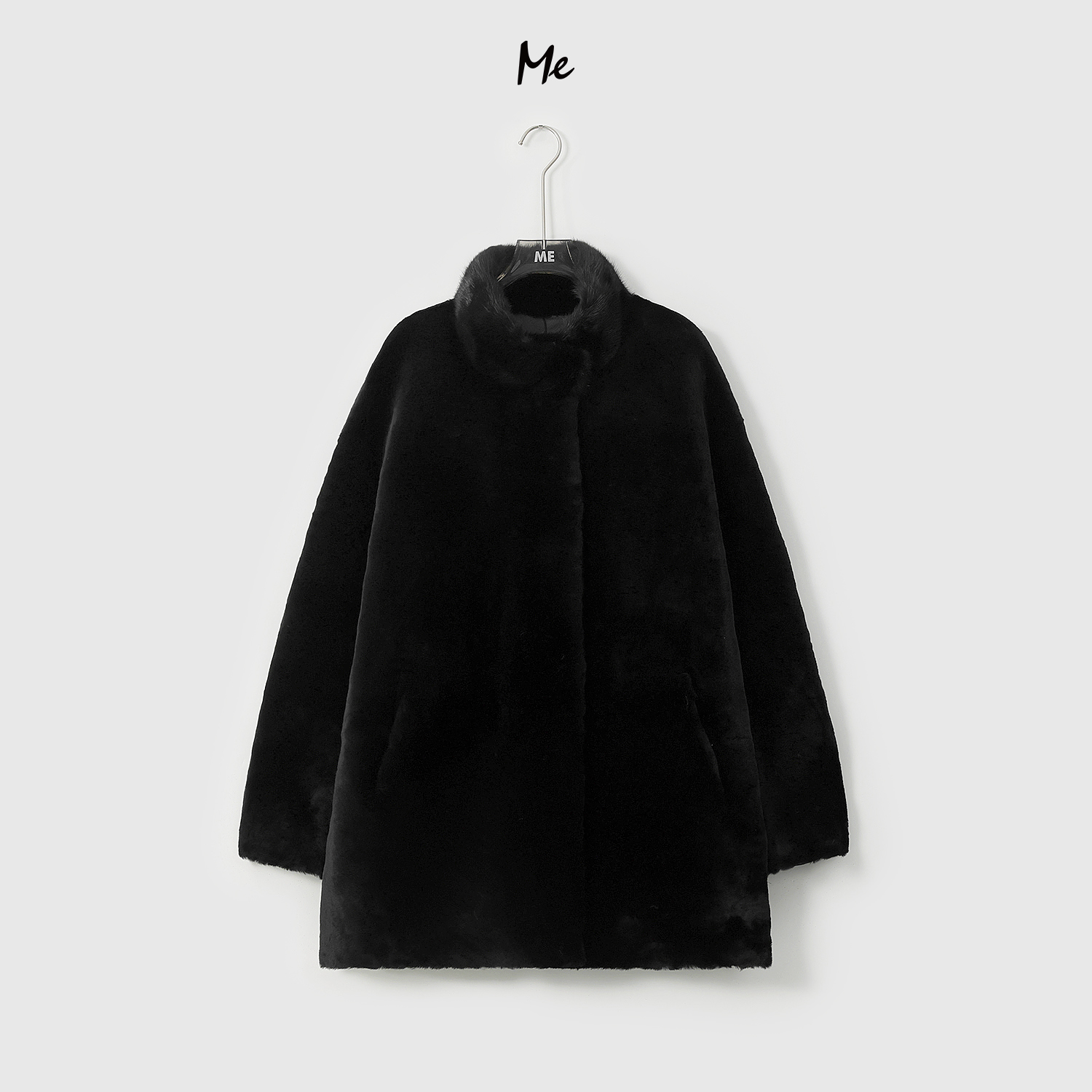 ME【南非进口巴卡水貂领皮草】进口皮毛一体御寒一手长皮草MESA3793