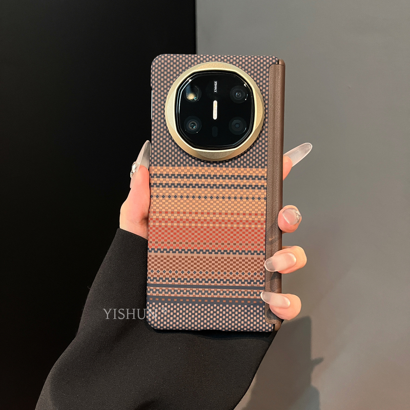 适用华为MATEx6手机壳折叠屏新款磁吸中轴铰链皮质保护matex5典藏