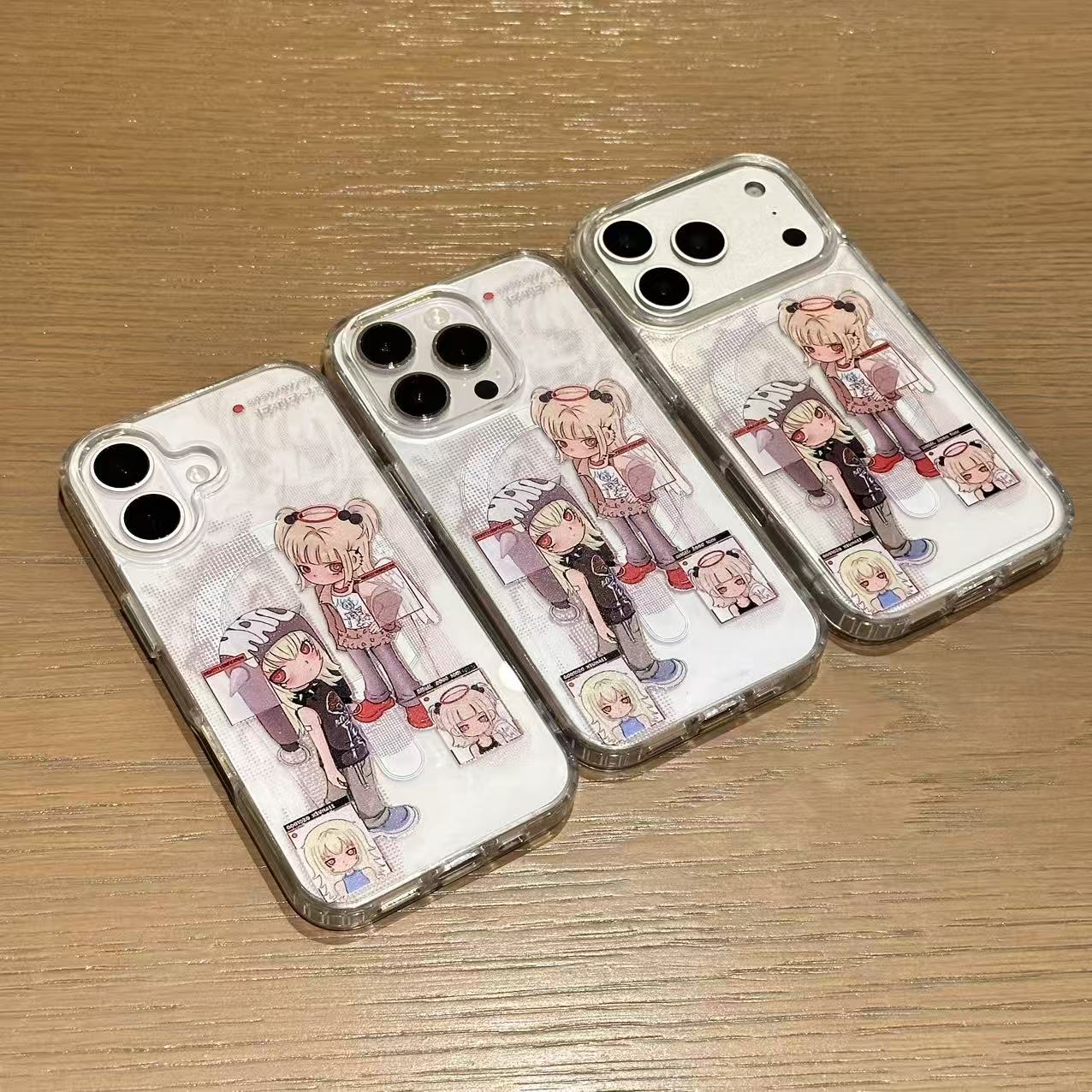 亚亚女孩透明磁吸适用苹果17pro/16promax手机壳iPhone15/14卡通