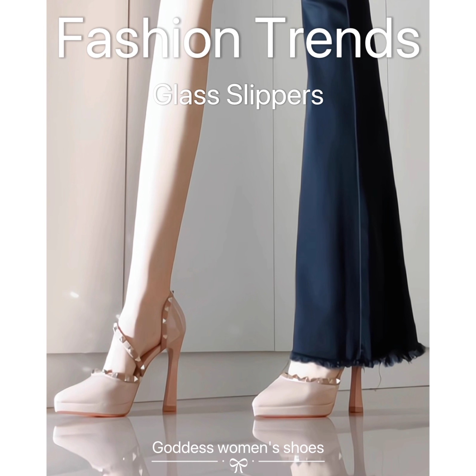 裸色超高跟显瘦百搭高跟鞋女气质不累脚粗跟防水台铆钉包头凉鞋女