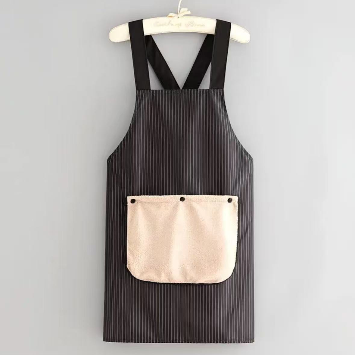 2026年新款可拆卸加厚擦手巾围裙防水防油男女高级感年轻家用厨房