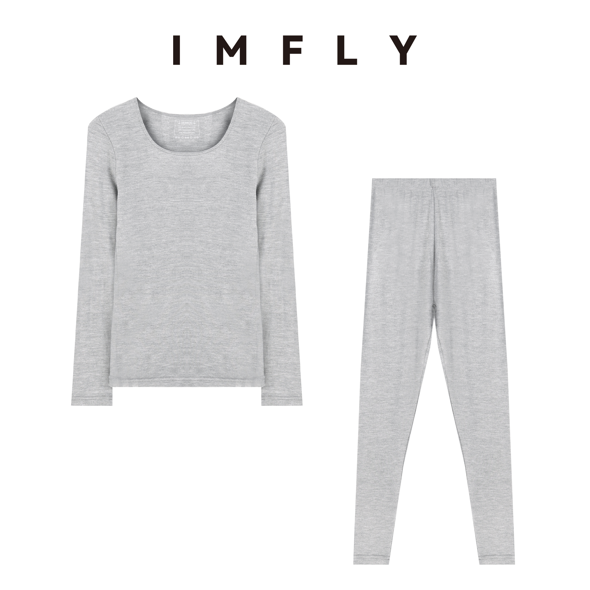 IMFLY金小金自制女装 家居服DYW10091秋冬打底修身秋衣秋裤两件套