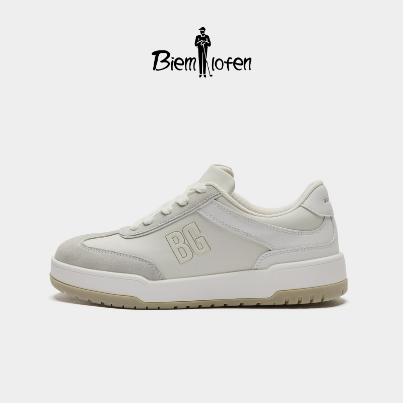 【抗菌防臭】比音勒芬2025秋季新款女士板鞋时尚复古撞色德训鞋