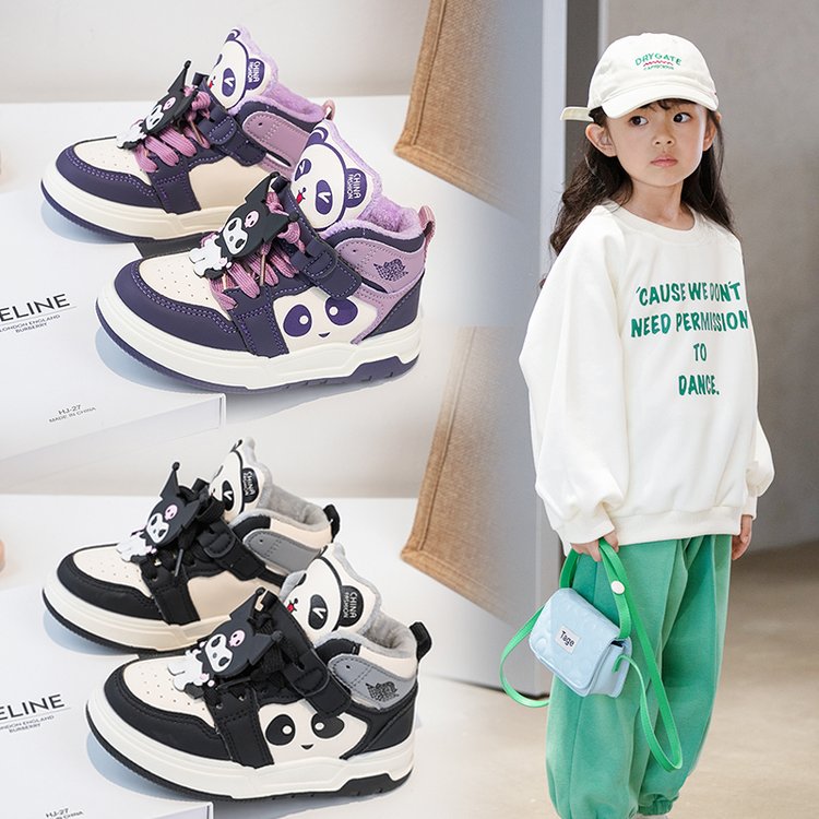 儿童童鞋女童运动鞋休闲鞋中大童春秋秋季时尚百搭透气软底白鞋3
