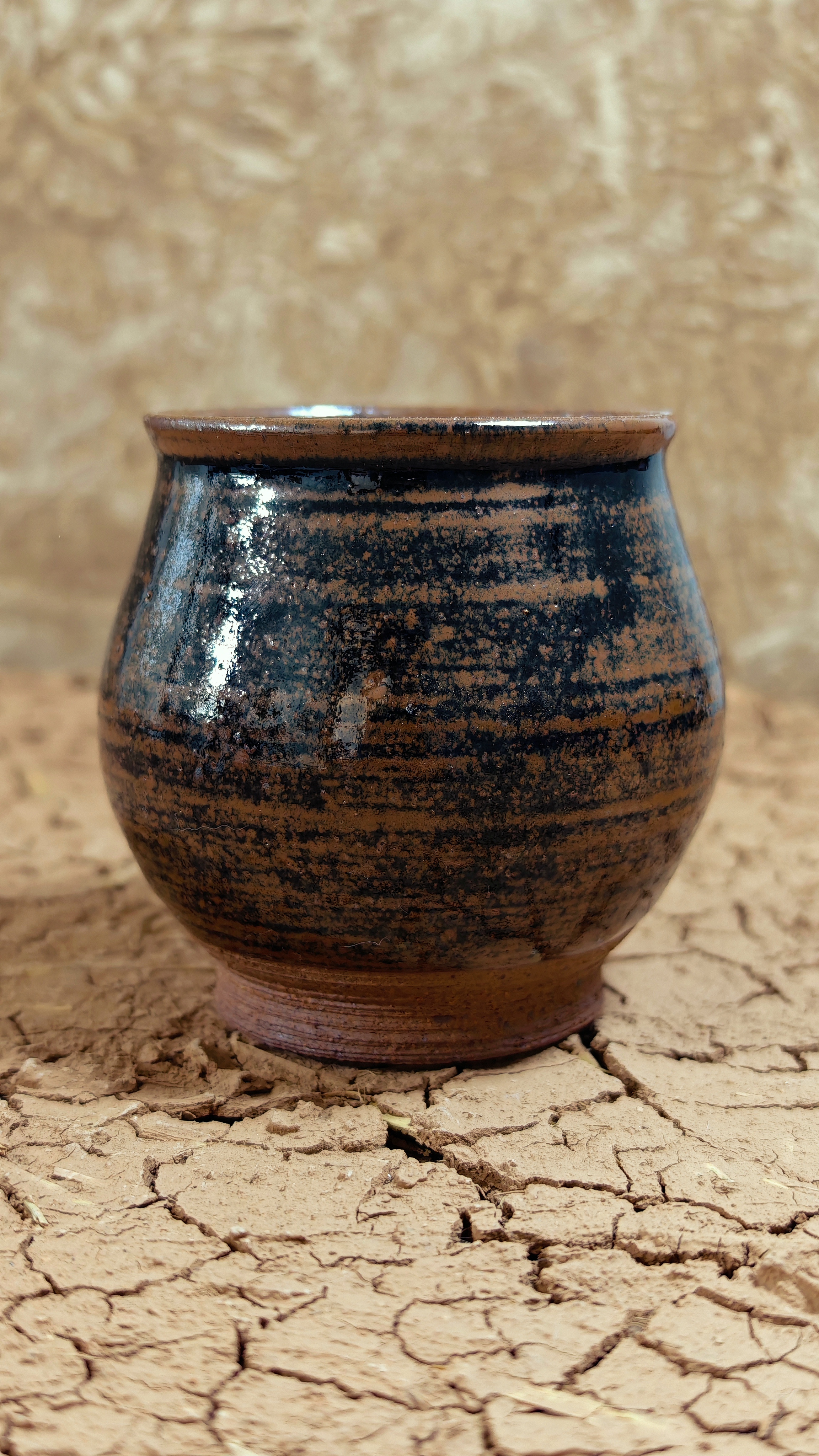 关中李疯子工作室纯手作原矿粗陶黑釉茶器茶具纯手工家用陶瓷复古