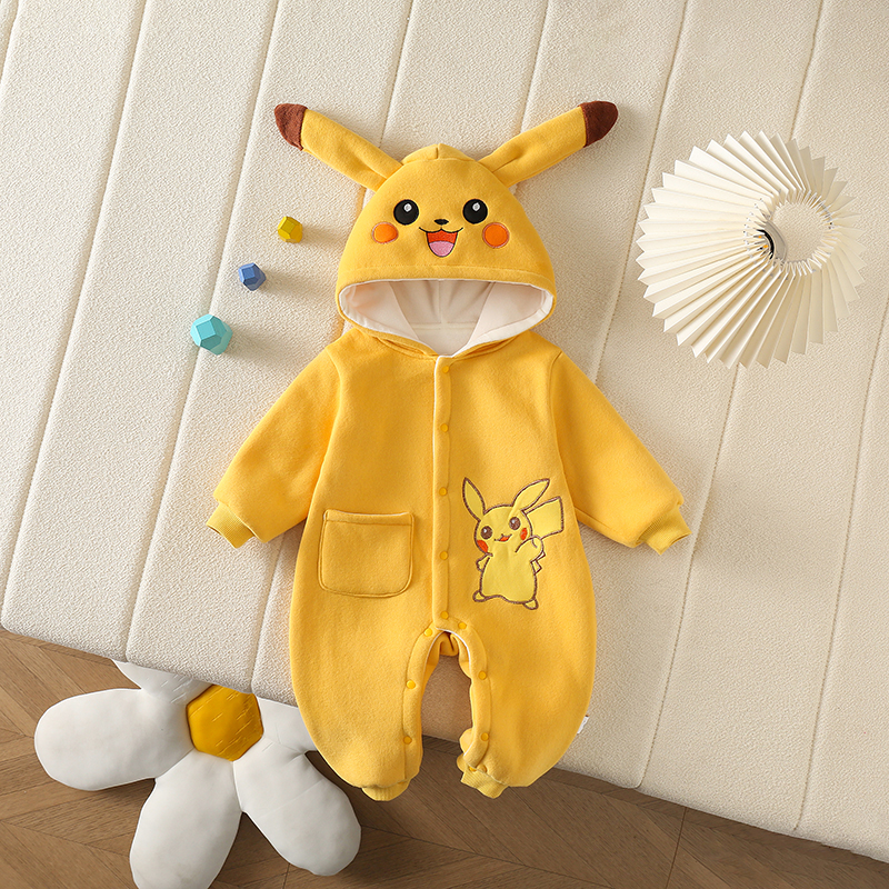 网红儿童服装秋婴幼儿超萌2025季加厚宝春秋可爱哈衣保暖满月