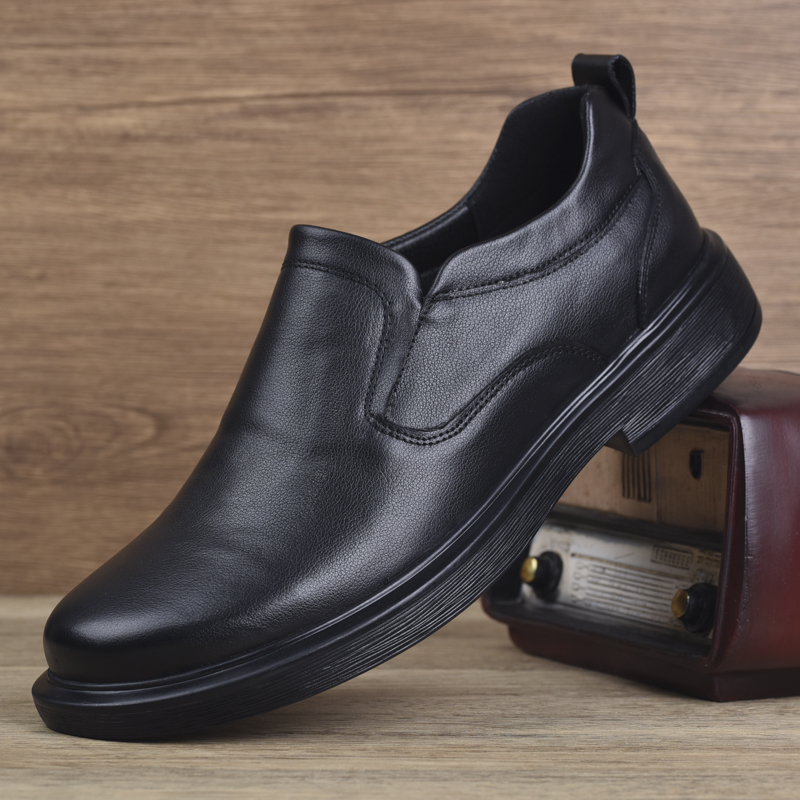 ECQO ACC头层牛皮休闲百搭皮鞋男真皮透气运动秋季新款开车皮鞋