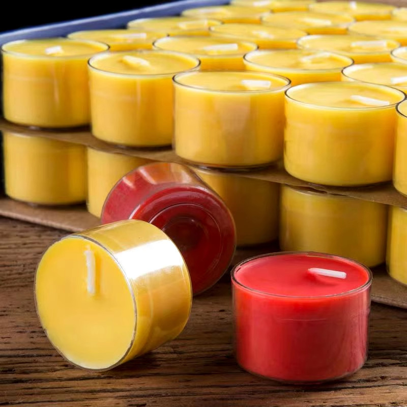 精装胶壳酥油蜡烛灯4小时108粒28粒胶壳茶蜡植物无烟家用长明灯