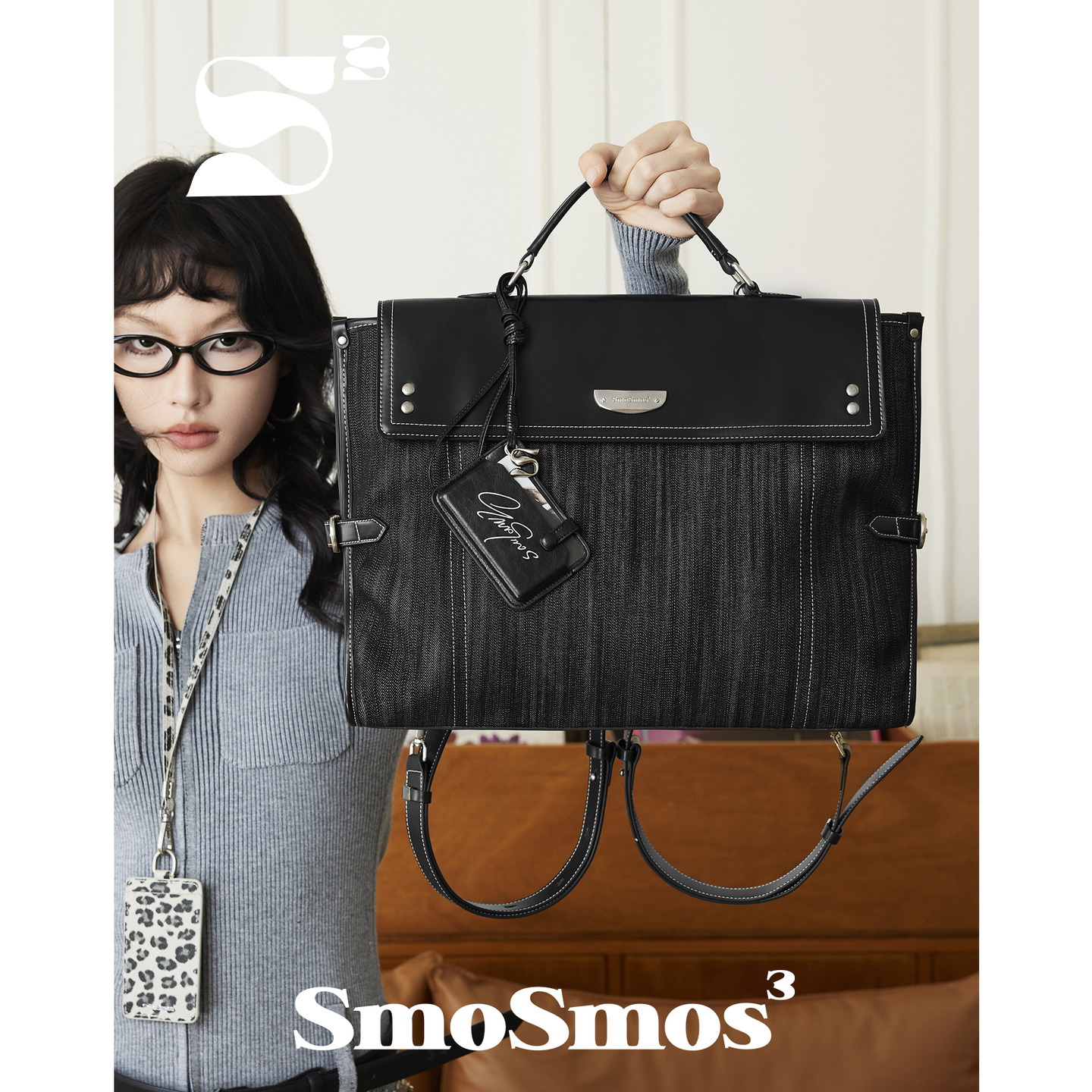 SmoSmos 【天秤座】原创公文包多功能旅行双肩包女2516寸电脑背包