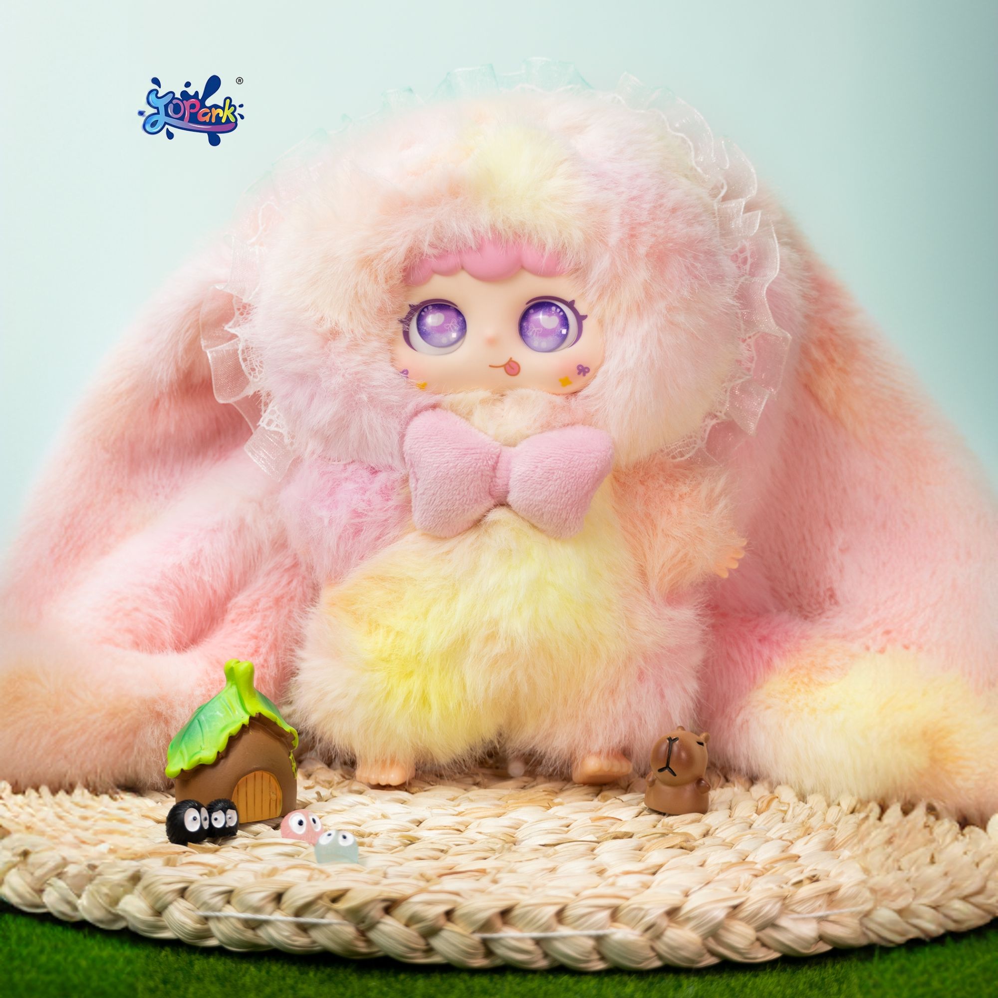 Jopark炫彩闪闪甜心18cm搪胶毛绒手办盲盒可爱挂件摆件潮玩送礼