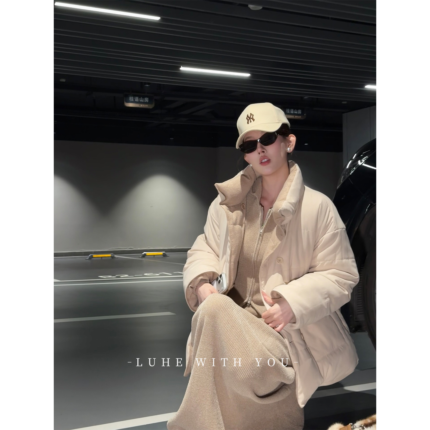 LUHE【长岛初雪】hehe私服~双面穿！重磅人棉保暖鹅绒服