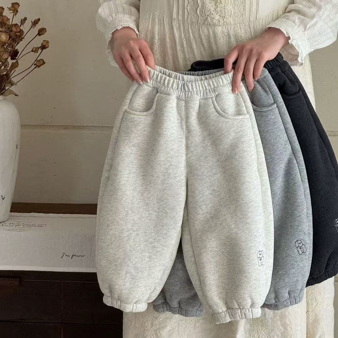 儿童加绒裤子冬季加厚一体绒保暖卫裤宝宝休闲长裤冬装