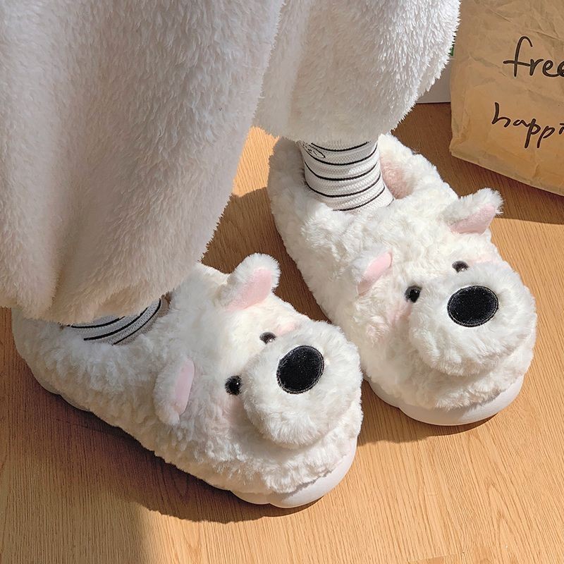 西高地棉拖鞋冬天女款防滑加厚软底毛绒可爱室内家居保暖2025新GG