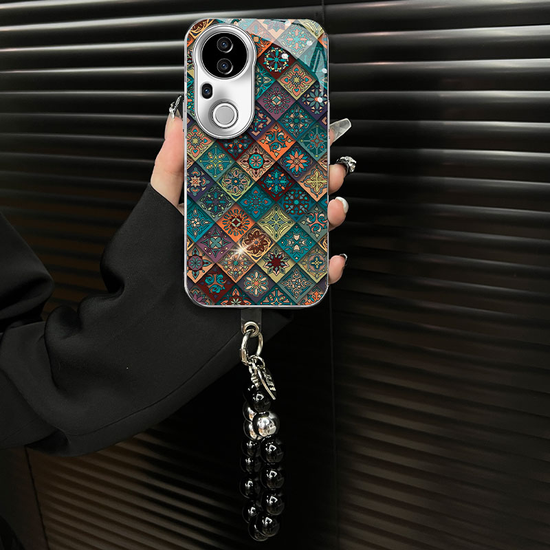 适用于【vivos20pro】玻璃壳五彩图腾ins风网红创意个性手机壳女款