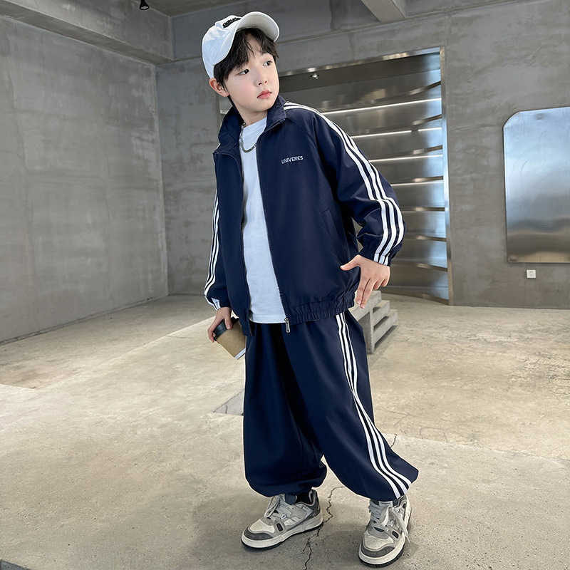 男童秋装套装2025新款童装中大童秋季洋气两件套外套休闲衣服春秋