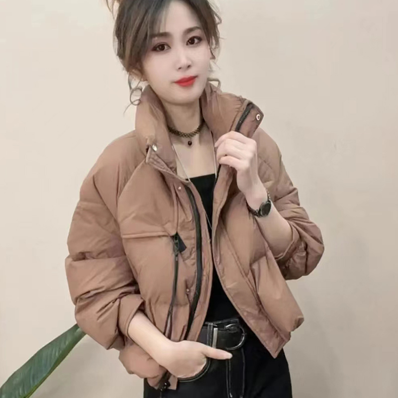 短款立领羽绒服女2025冬季新款宽松减龄小个子显瘦时尚保暖外套潮