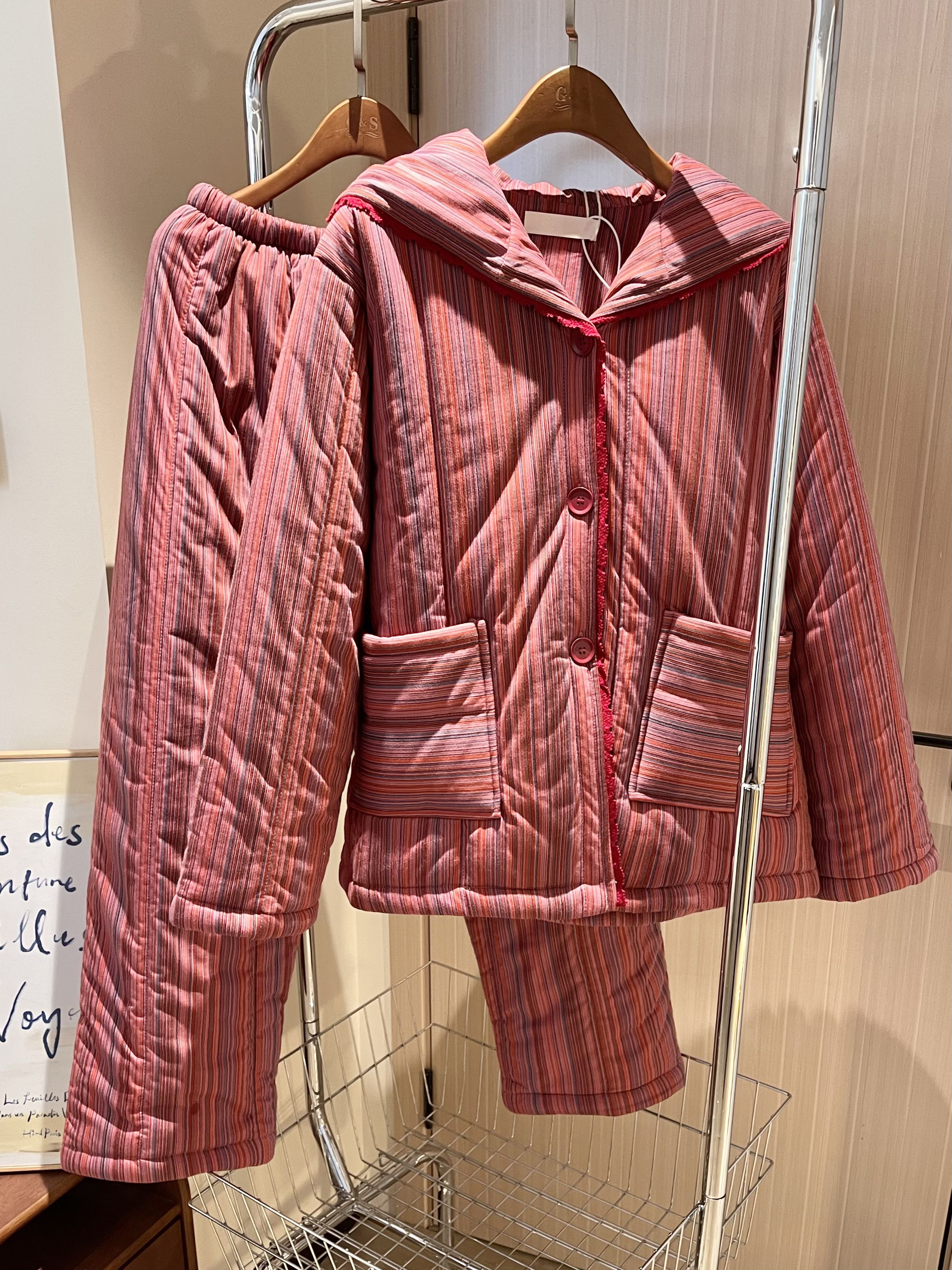 【DMXJ大梦想家】韩系高级夹棉睡衣女秋冬款保暖棉服休闲家居服套装