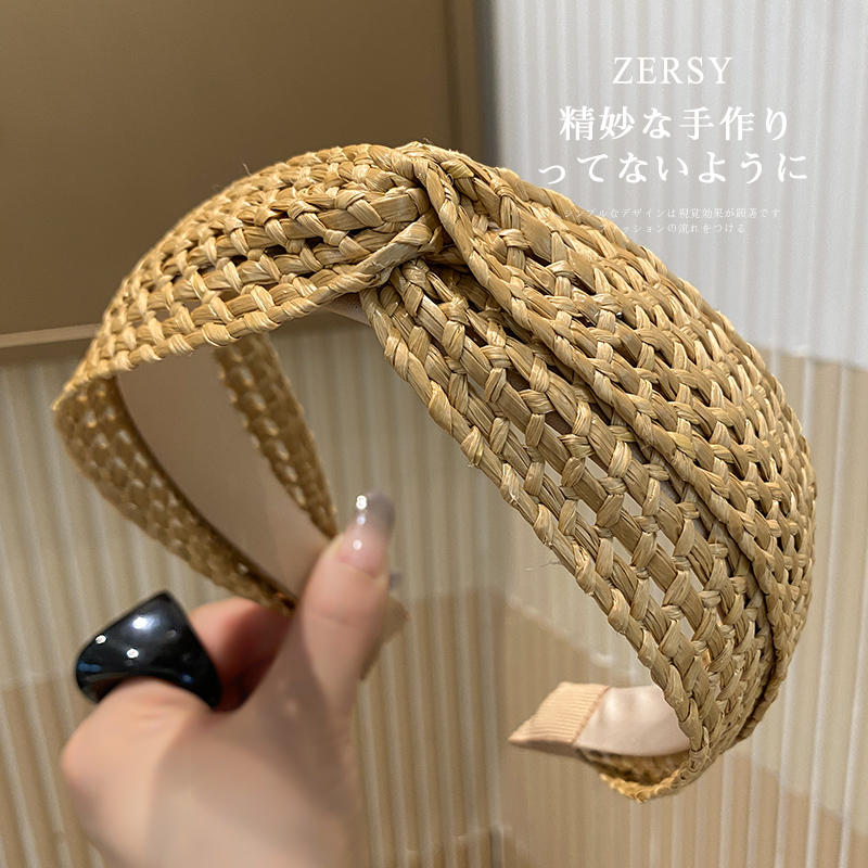 新款高颅顶时尚发箍女编织打结气质压发发卡夏季时尚百搭头饰发饰