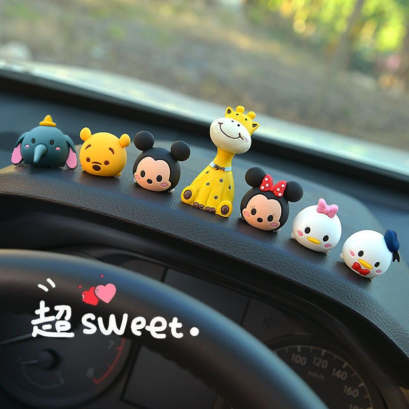 汽车摆件车内装饰用品可爱车载中控台女米奇公仔DRY装饰