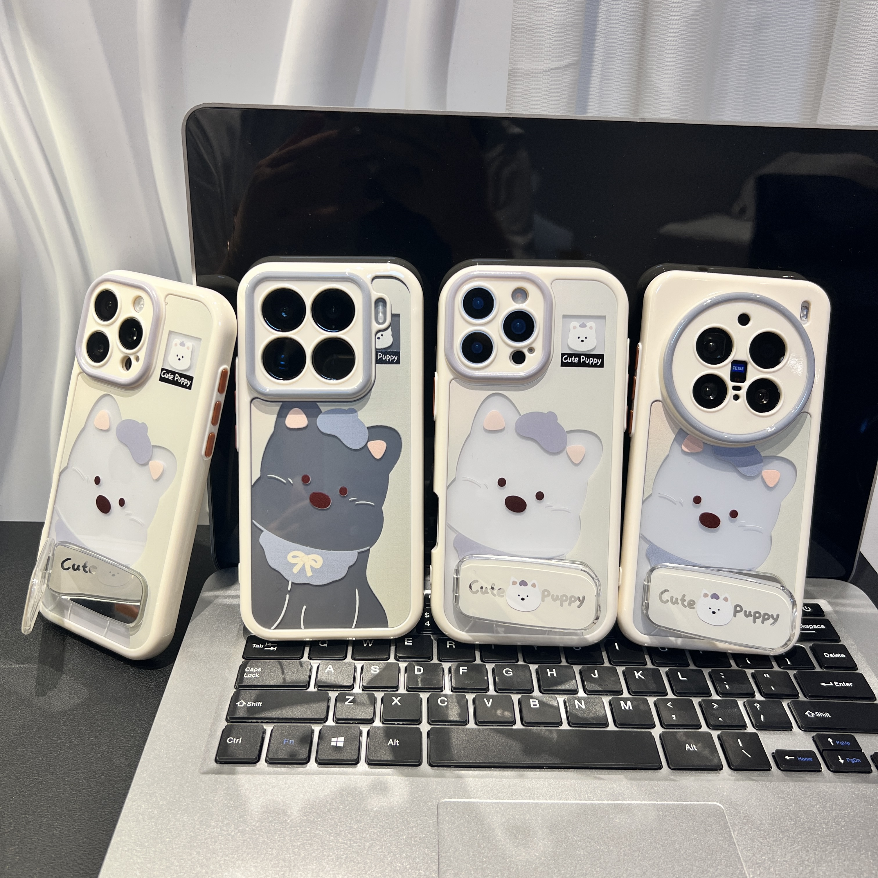 西高地小狗支架适用苹果17华为p80小米17vivoS30OPPO手机壳透明女