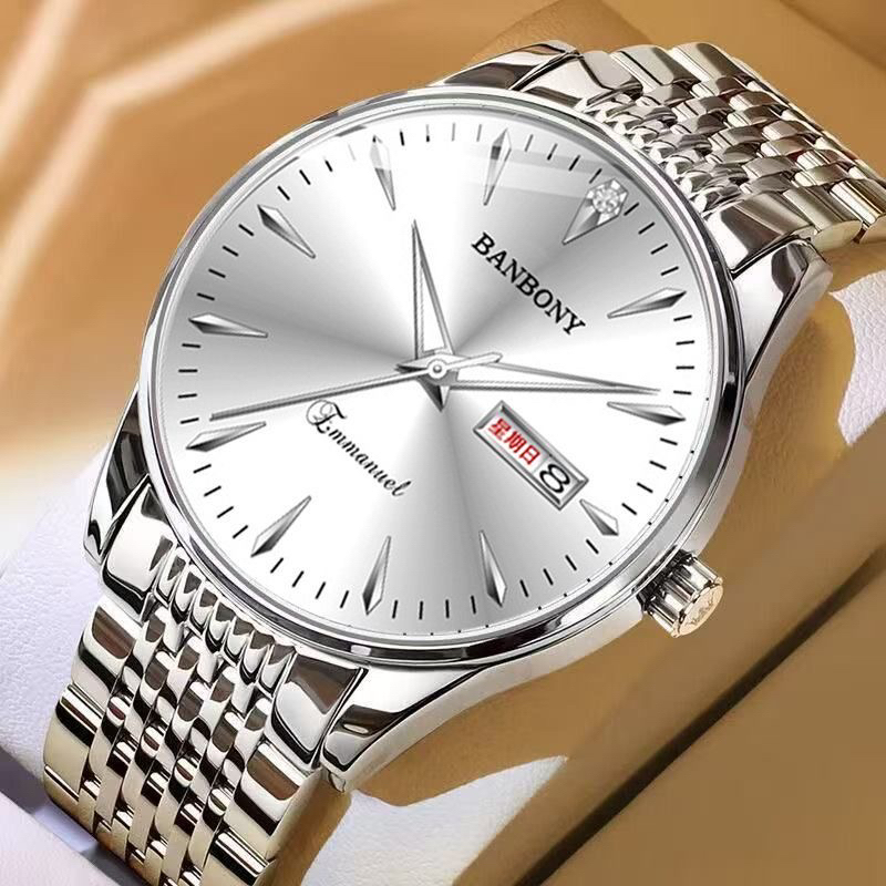 【全自动】男士手表机械款防水双日历名表进口机芯夜光商务男表