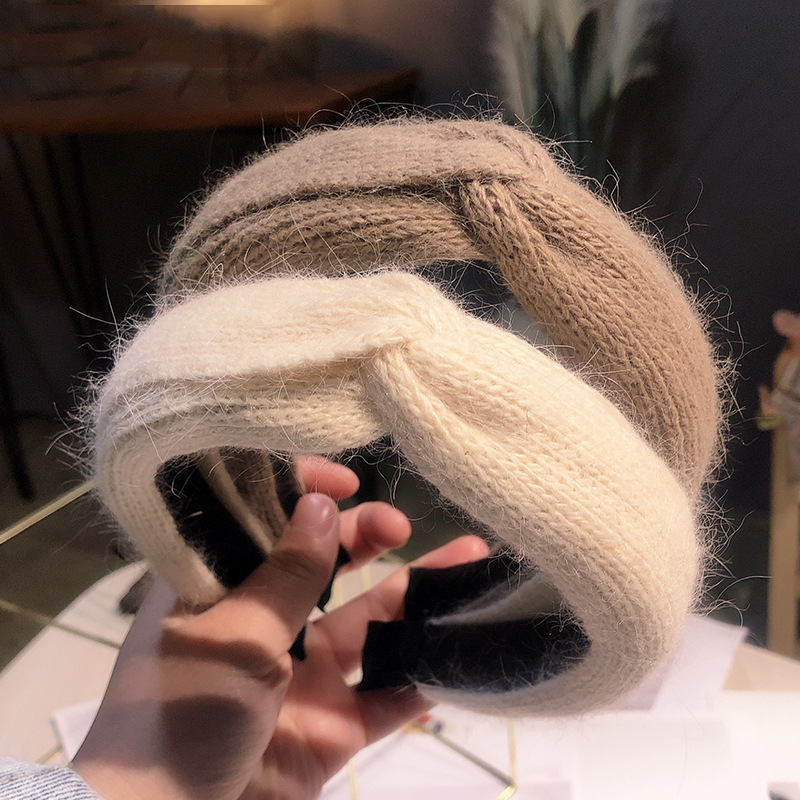 发箍女百搭韩式气质网红毛线宽边压外出秋冬头箍发卡头饰