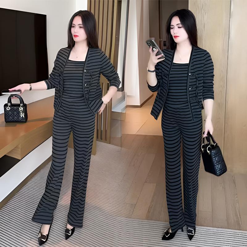 2025新款秋季新款时尚穿搭气质洋气收腰显瘦不挑人长袖套装80