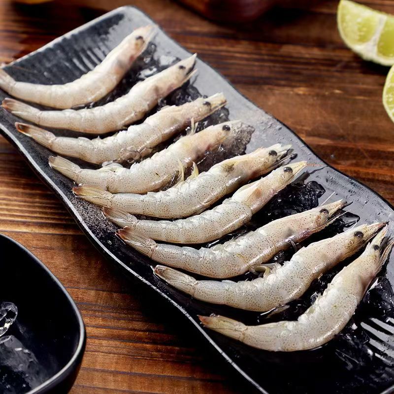 小渔船捕捞鲜活速冻羊毛虾白虾深海捕捞新鲜活冷冻海虾白银虾3斤