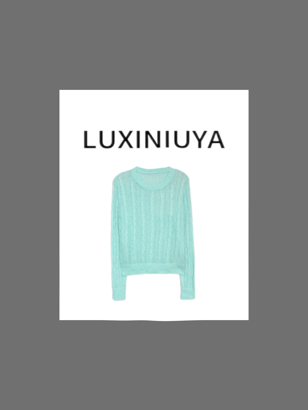 【LUXINIUYA】 新款"山羊绒+羊毛+莱赛尔"高质T#QDS80697