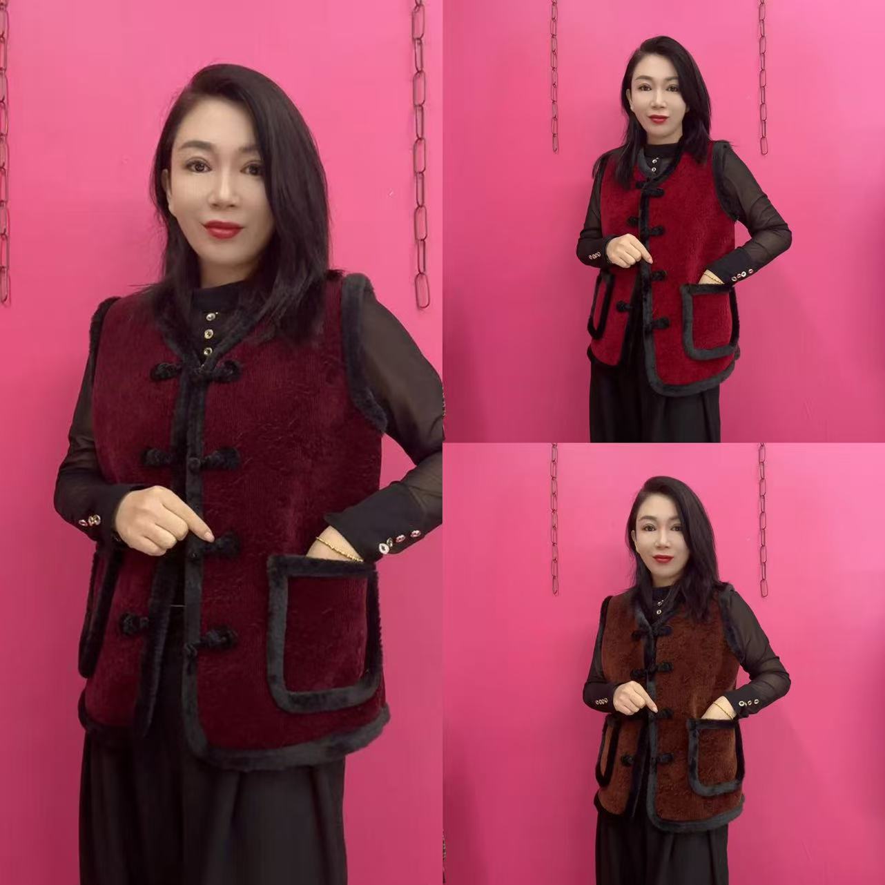 冬款复古国风加绒马甲