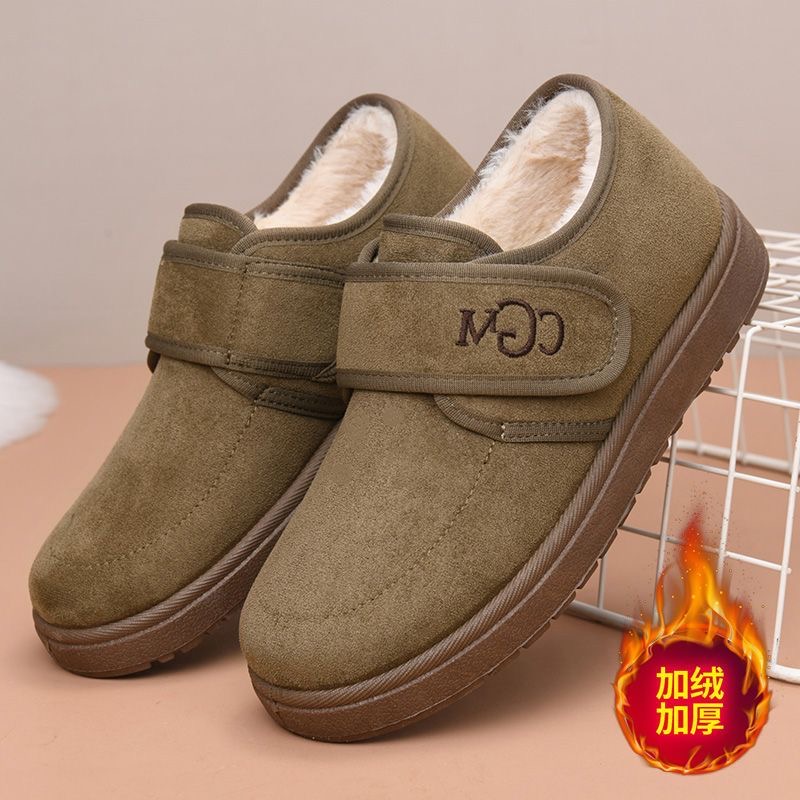 冬季加绒加厚中老年保暖户外棉靴妈妈鞋勃肯棉鞋女休闲防滑雪地靴