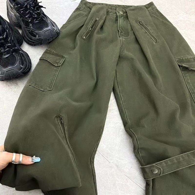 时尚高腰显瘦直筒休闲裤女2026年早秋新款韩版洋气复古宽松阔腿裤