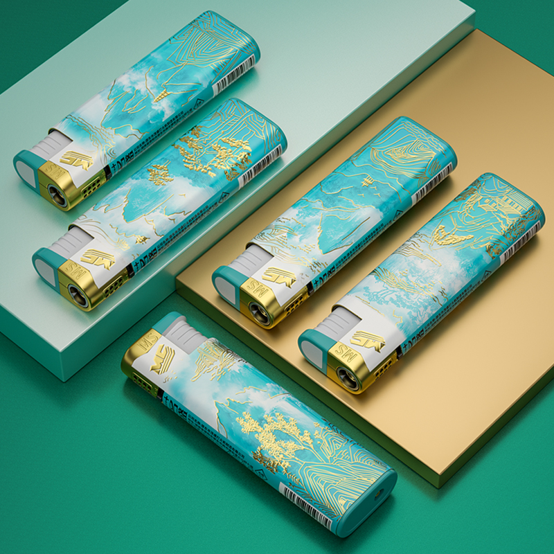 高端铁壳防风防爆蓝焰直冲创意打火机实用耐用批发定制订做印字