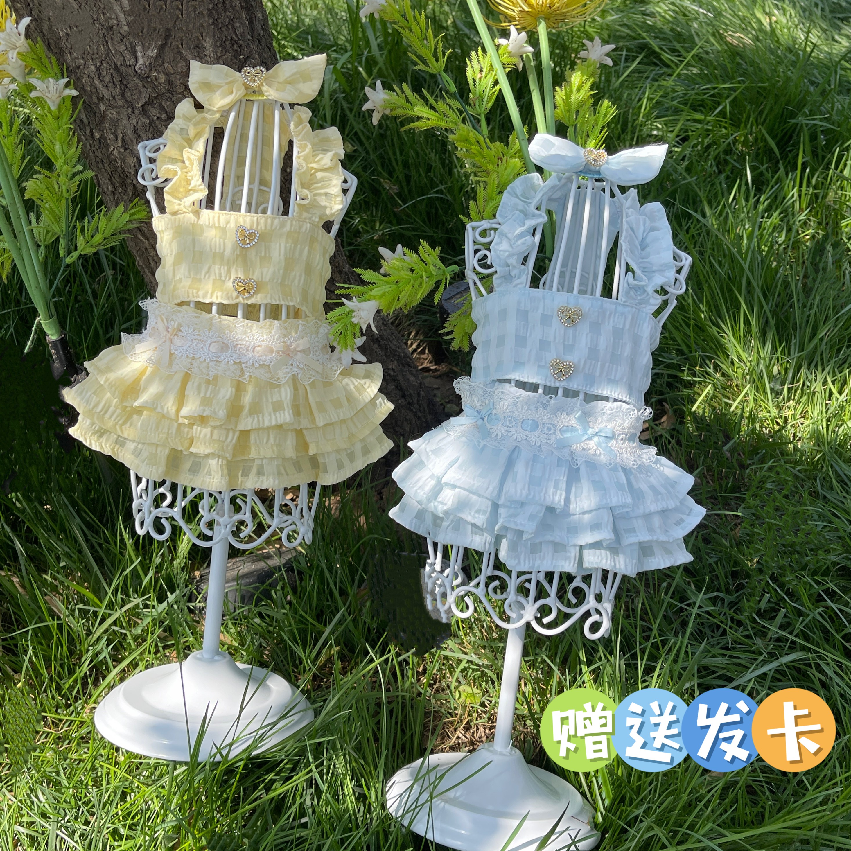 云岛日记狗狗夏日透气露腰性感裙舒适吊带连身裙（拍裙子送发夹）