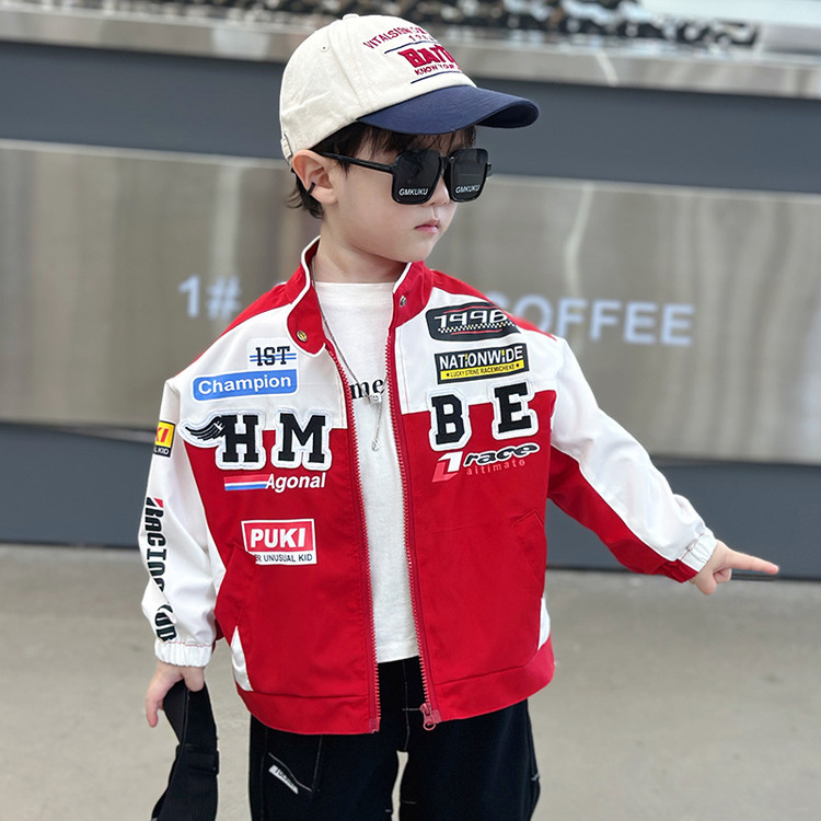 男童棒球服外套春秋2025新款儿童机车服男孩宝宝春装夹克衫帅气潮