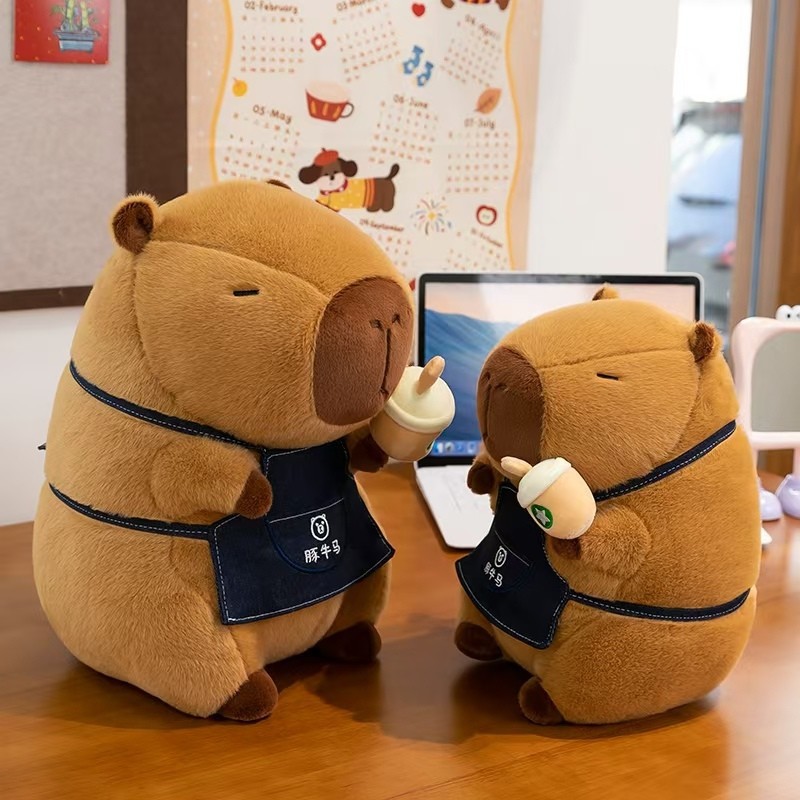 爆款抱玫瑰花帽子毛绒公仔可爱布娃娃玩偶送情侣生日礼物毛绒玩具