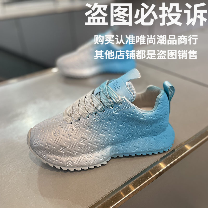 压花皮老爹鞋休闲风时尚休闲鞋增高秋季鞋子透气男款