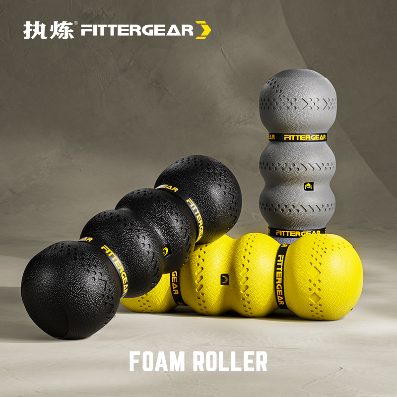 FITTERGEAR执炼泡沫轴肌肉放松专业epp健身瑜伽柱实心硬光面滚轴