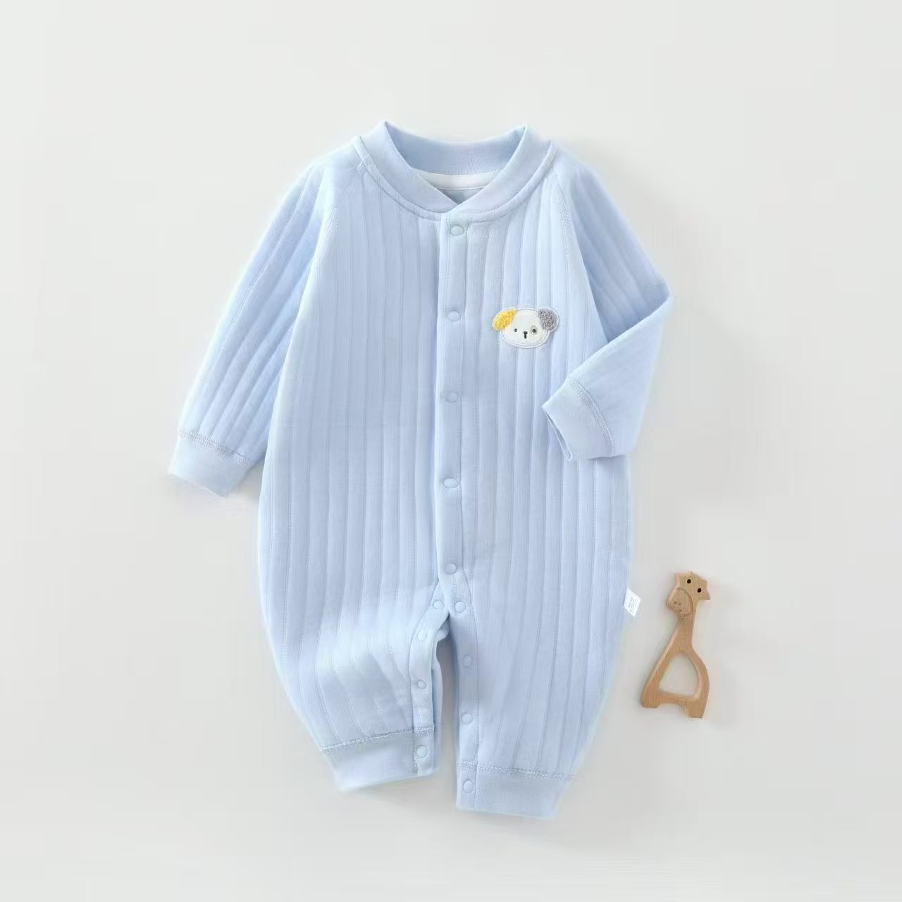 婴儿连体衣秋冬A类保暖夹棉哈衣爬服宝宝加厚无骨睡衣新生儿衣服