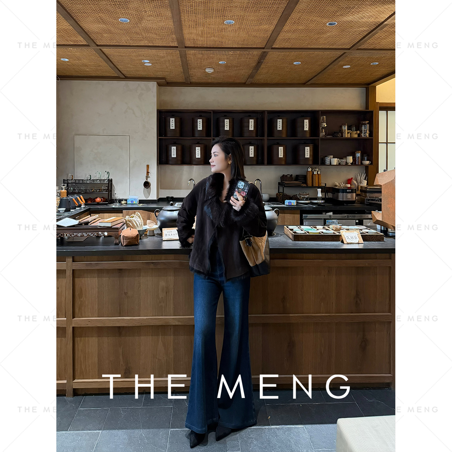 THE MENG【超模裤】松弛极简阔腿显瘦牛仔裤#M244P0034+M234P0011