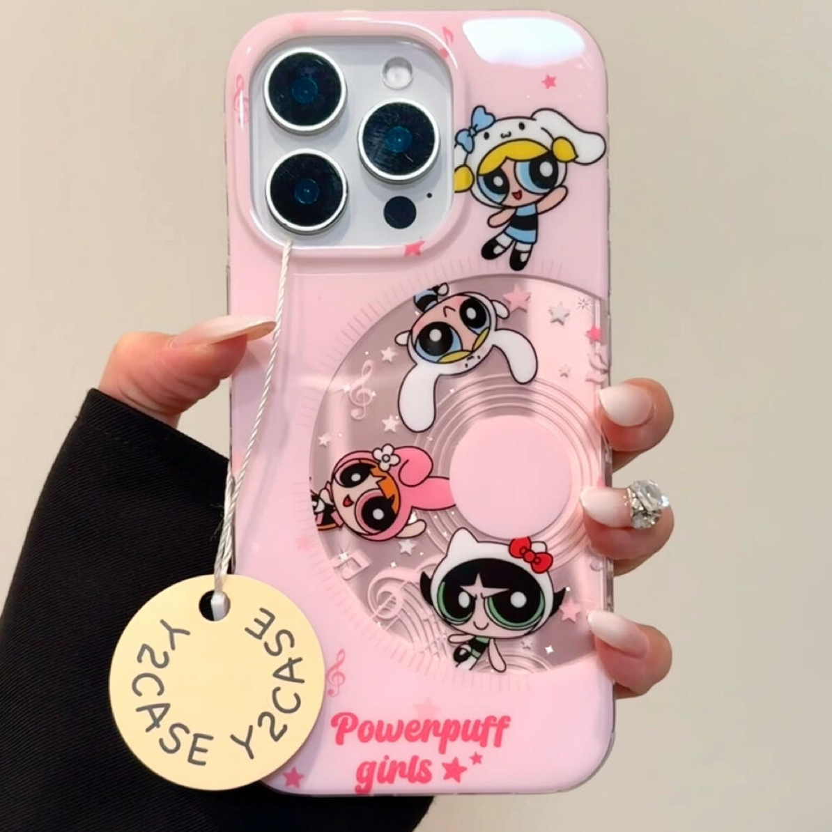 音符唱片飞天小女警适用苹果16promax手机壳iPhone15卡通14新款13