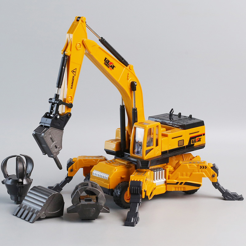 儿童惯性工程车大号挖掘机仿真男孩玩具运输车模型重型破碎机礼物