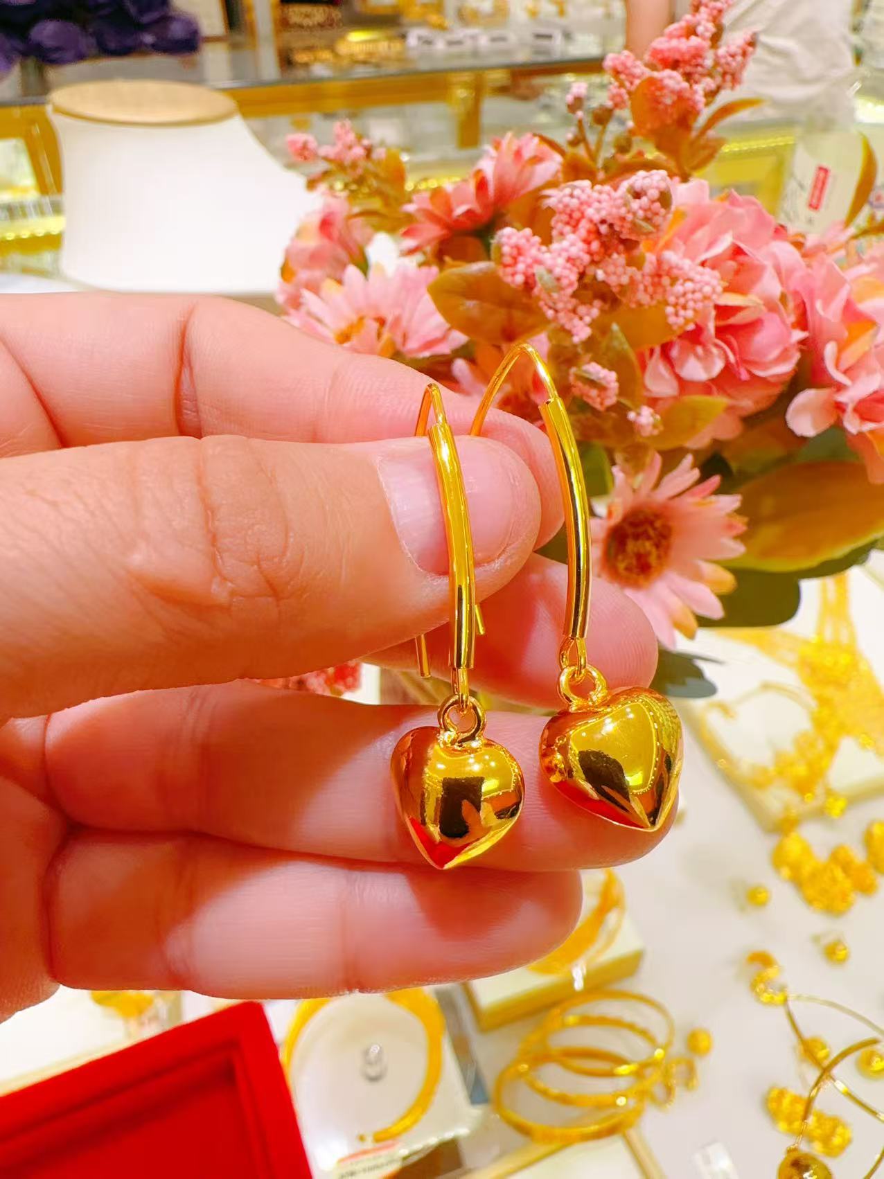 合金耳饰 0.15g yurak耳环 سېھران مىس قاپىلىما ئالتۇنلىرى