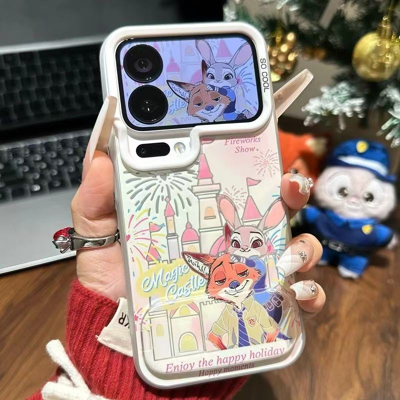 围巾情侣朱迪尼克支架适用苹果16/17promax手机壳华为vivoppo小米