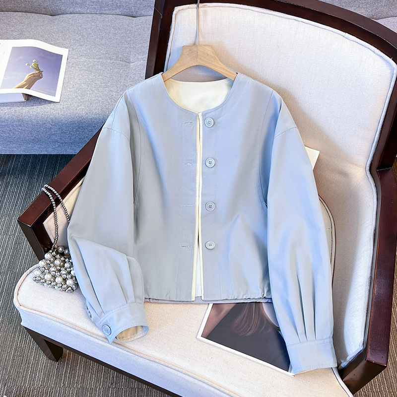 拉夏贝尔短外套秋季2025新款今年流行爆款女士休闲圆领夹克棒球服