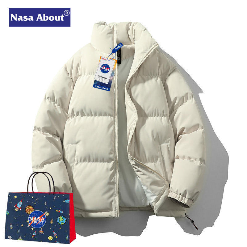 NASA立领潮流棉服男女款2025新款冬季加厚保暖羽绒休闲面包服情侣
