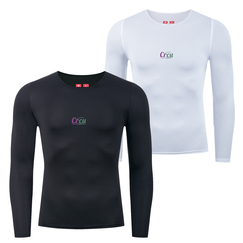CRCU公路行服长袖排汗衫运动速干保暖打底排汗衫透气衣服秋冬男款